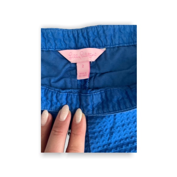 Lily Pultizer 5 Inch Buttercup Scallop Blue Shorts - Picture 4 of 4